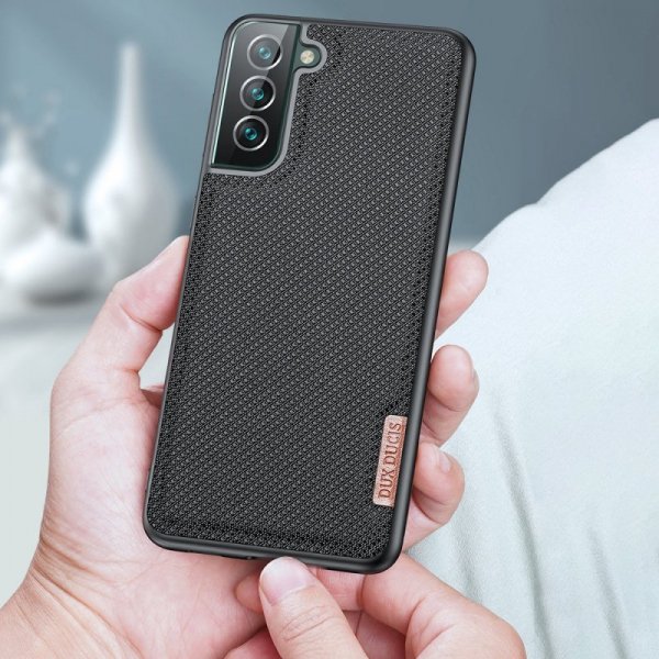 Dux Ducis Fino etui pokrowiec pokryty nylonowym materiałem Samsung Galaxy S22+ (S22 Plus) niebieski