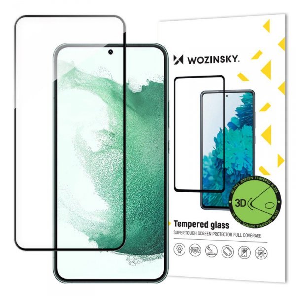 Bestsuit 3D Edge Nano Flexi Glass folia szklana szkło hartowane na cały ekran z ramką Samsung Galaxy S22+ (S22 Plus) przezroczys