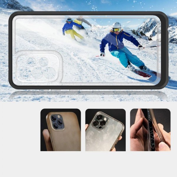 Clear 3in1 etui do Samsung Galaxy A13 5G żelowy pokrowiec z ramką czarny