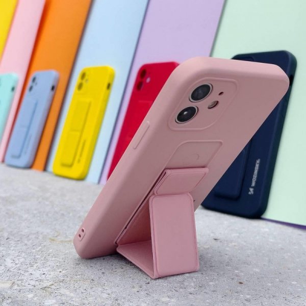 Wozinsky Kickstand Case silikonowe etui z podstawką etui Xiaomi Redmi Note 11 Pro granatowe