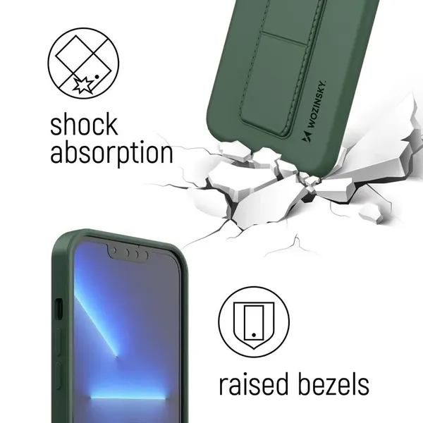 Wozinsky Kickstand Case silikonowe etui z podstawką etui Samsung Galaxy A73 różowe
