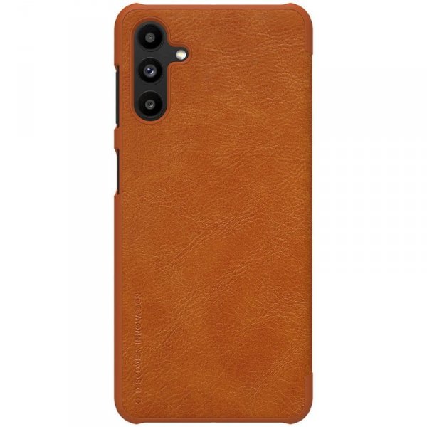 Nillkin Qin skórzana kabura etui Samsung Galaxy A13 5G brązowy