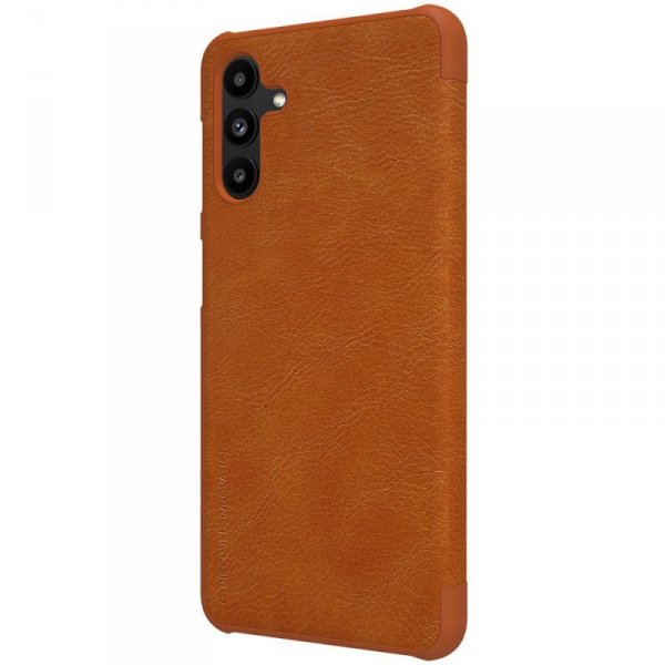 Nillkin Qin skórzana kabura etui Samsung Galaxy A13 5G brązowy