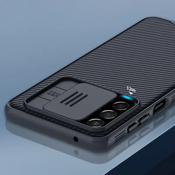 Nillkin CamShield Pro Case pancerne etui pokrowiec osłona na aparat kamerę Samsung Galaxy A73 niebieski