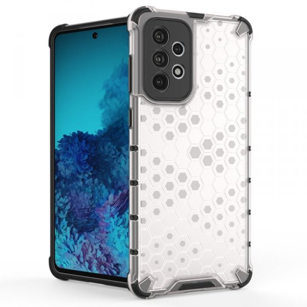 Honeycomb etui pancerny pokrowiec z żelową ramką Samsung Galaxy A73 czarny