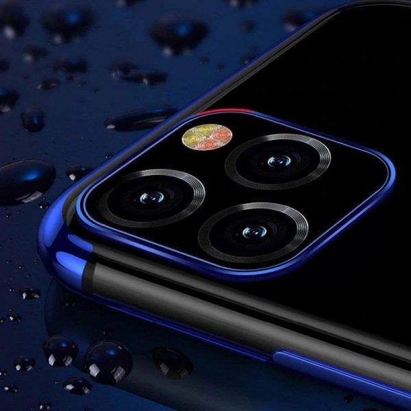 Clear Color case żelowy pokrowiec etui z metaliczną ramką Samsung Galaxy A33 5G niebieski