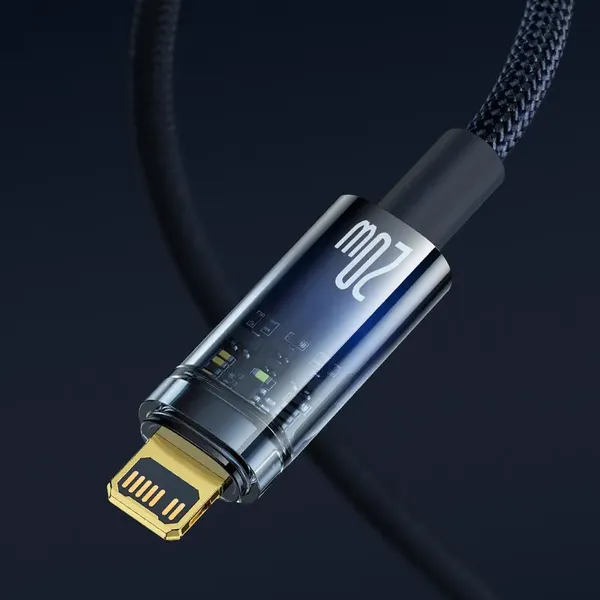 Kabel Baseus CATS000003 Lightning - USB-C 20W 480Mb/s 1m - niebieski