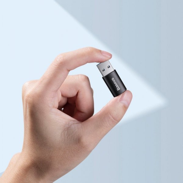 Baseus Ingenuity Series Mini przejściówka adapter USB 3.1 OTG do USB Typ C czarny (ZJJQ000101)