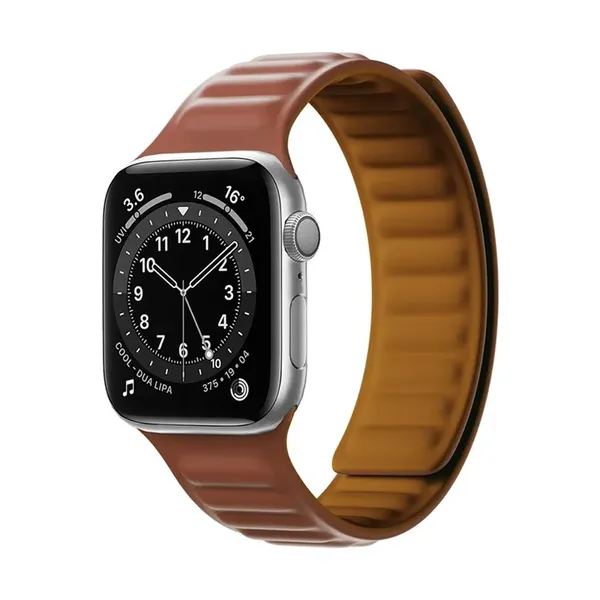 Pasek magnetyczny Magnetic Strap opaska bransoleta do Apple Watch 42 / 44 mm - brązowy