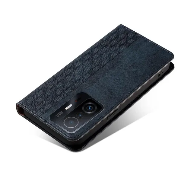 Magnet Strap Case etui do Xiaomi Redmi Note 11 Pro pokrowiec portfel + mini smycz zawieszka niebieski