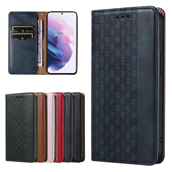 Magnet Strap Case etui do Samsung Galaxy S22+ (S22 Plus) pokrowiec portfel + mini smycz zawieszka niebieski