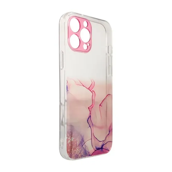 Marble Case etui do Samsung Galaxy A12 5G żelowy pokrowiec marmur różowy
