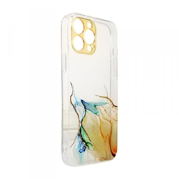 Marble Case etui do iPhone 12 Pro Max żelowy pokrowiec marmur pomarańczowy