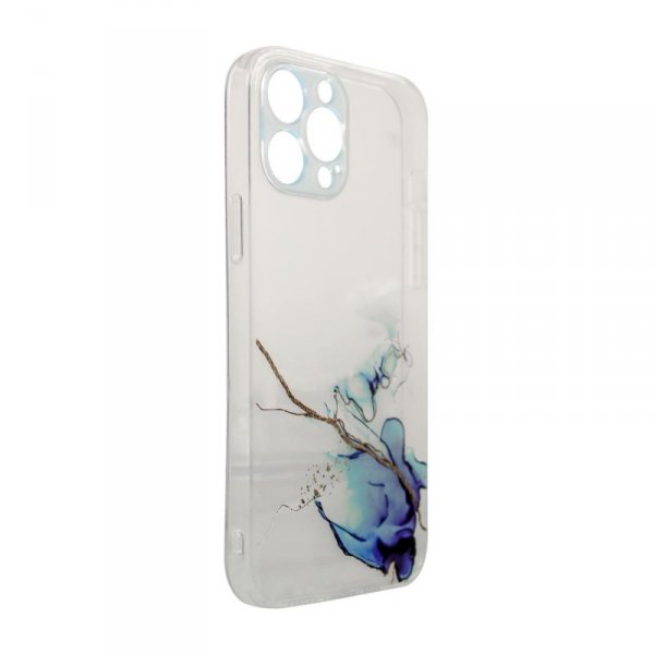 Marble Case etui do iPhone 12 Pro Max żelowy pokrowiec marmur niebieski