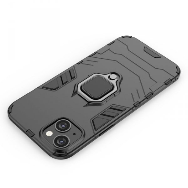 Ring Armor etui do iPhone 14 Plus pancerny pokrowiec uchwyt magnetyczny ring czarne