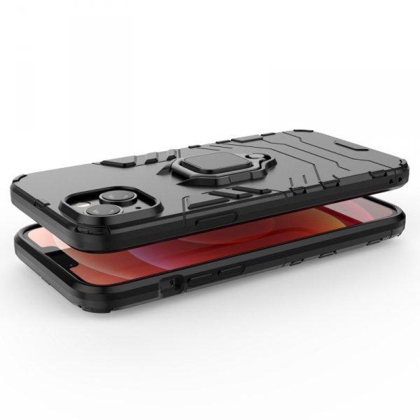 Ring Armor etui do iPhone 14 Plus pancerny pokrowiec uchwyt magnetyczny ring czarne