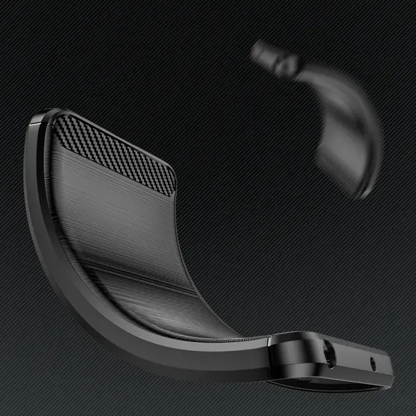 Carbon Case etui iPhone 14 Pro Max elastyczny żelowy pokrowiec na tył plecki czarny