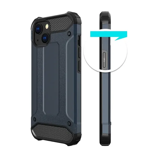 Hybrid Armor etui iPhone 14 Plus pancerny hybrydowy pokrowiec niebieskie