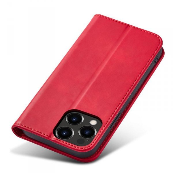 Magnet Fancy Case etui iPhone 14 pokrowiec z klapką portfel podstawka czerwone