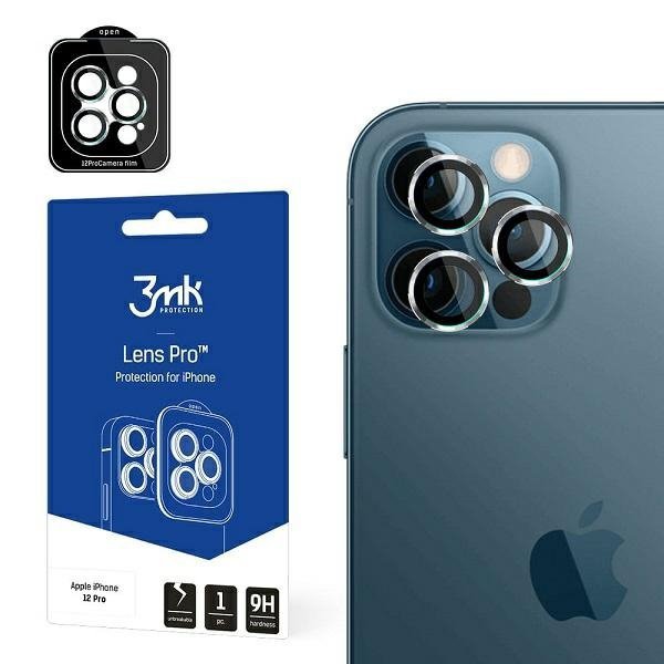 3MK Lens Protection Pro iPhone 12 ProOchrona na obiektyw aparatu z ramką montażową 1szt.
