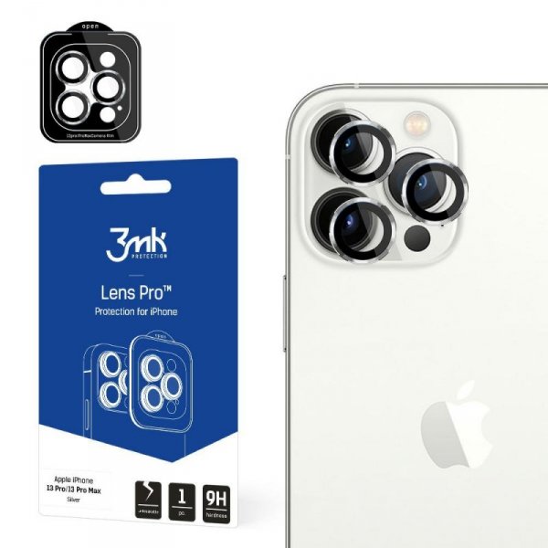 3MK Lens Protection Pro iPhone 13 Pro /13 Pro Max szary/graphite gray Ochrona na obiektyw aparatu z ramką montażową 1szt.
