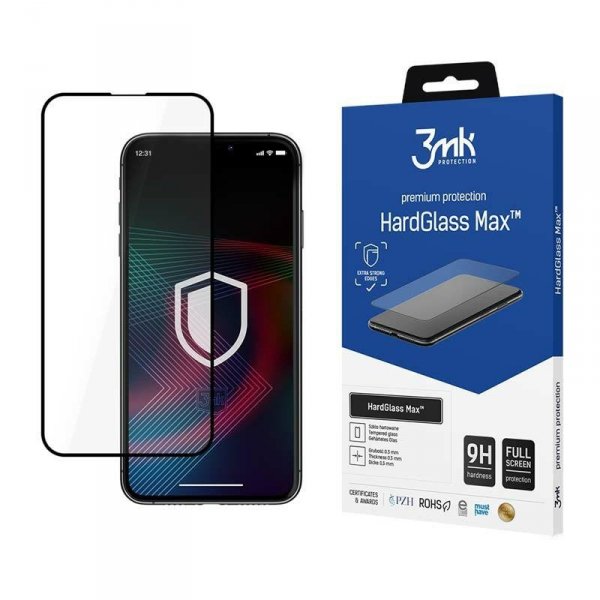 3MK HardGlass Max iPhone 14 Plus 6,7&quot;czarny/black, FullScreen Glass