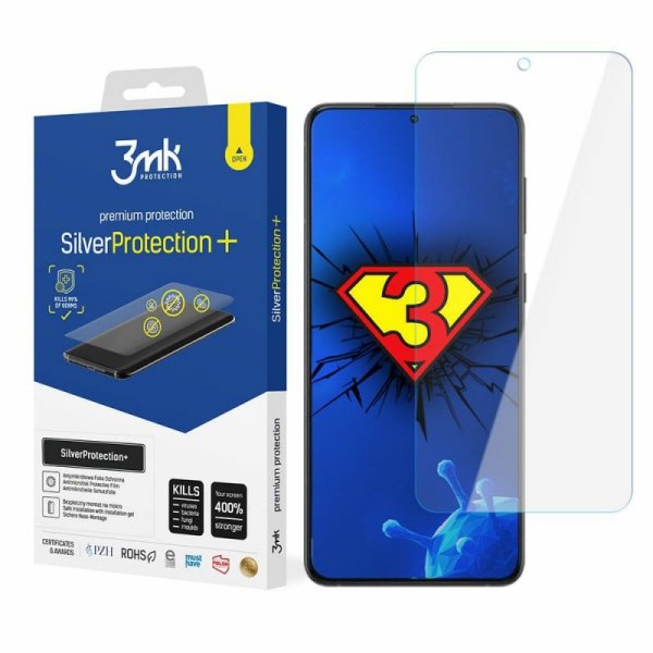 3MK Silver Protect+ Sam S23 S911Folia Antymikrobowa montowana na mokro