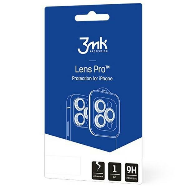 3MK Lens Protection Pro iPhone 15 Pro Max 6.7&quot; niebieski/royal blue Ochrona na obiektyw aparatu z ramką montażową 1szt.