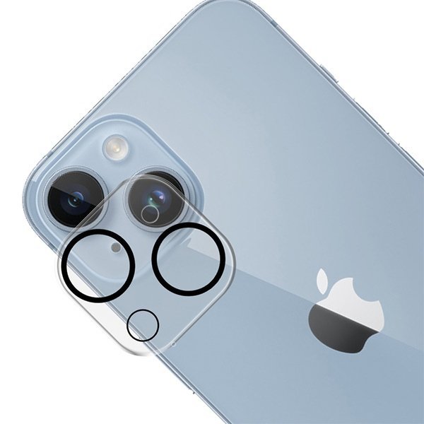 3MK Lens Pro Full Cover iPhone 15/15Plus Szkło hartowane na obiektyw aparatu z ramką montażową 1szt