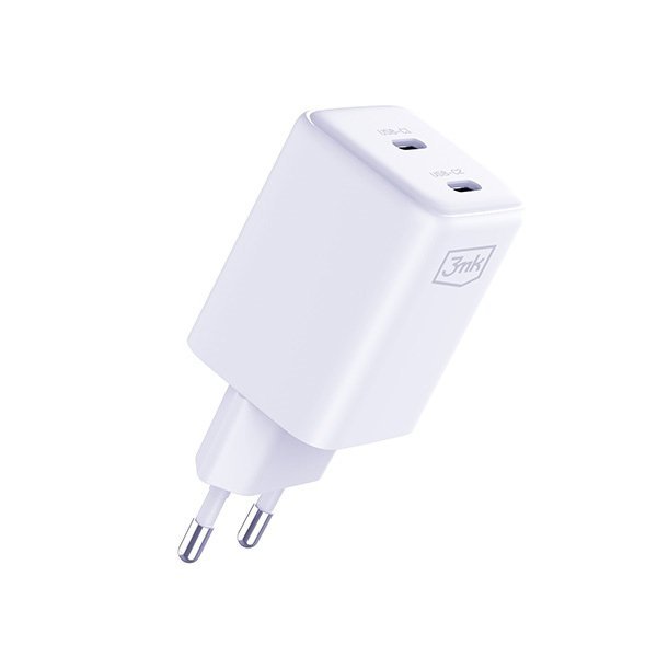 3MK Hyper Charger PD 45W ład. sieć.biała/white + 2x USB-C Cables