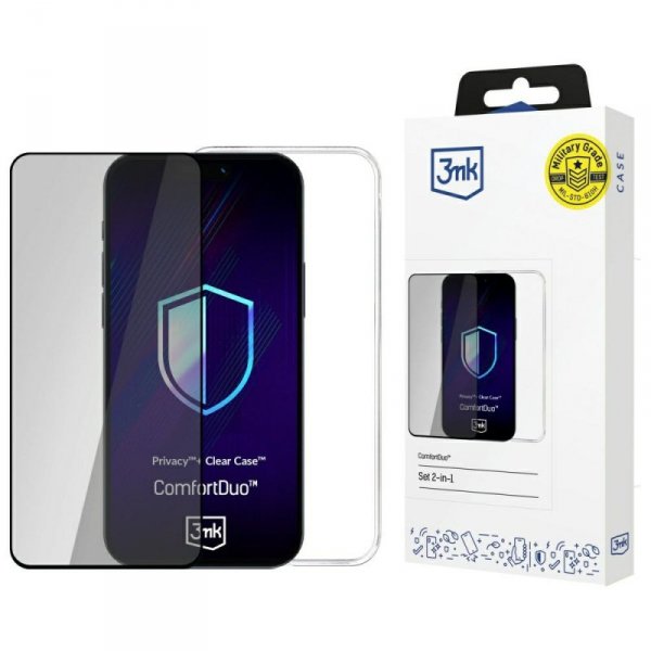 Zestaw 3MK ComfortDuo Privacy Clear do   Apple iPhone 16E / 17E