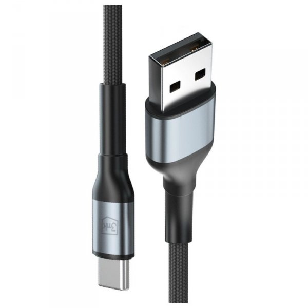 Kabel 3MK Hyper Cable N-SERIES USB-A do  USB-C 1m 9V/2A 18W QC 3.0 czarny