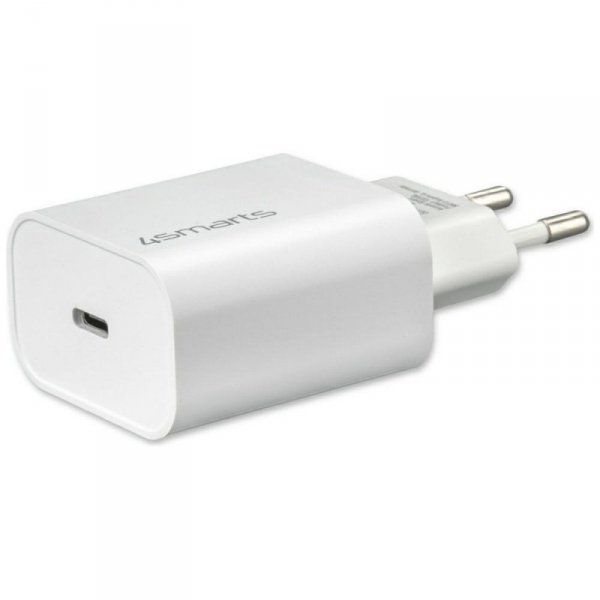 Ładowarka sieciowa 4smarts VoltPlug 20W  PD MFI USB-C z kable USB-C do Lightning biały