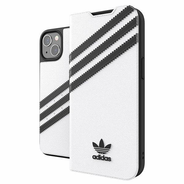 Adidas OR Booklet Case PU iPhone 13 / 14 / 15 6.1&quot; czarno biały/black white 47092