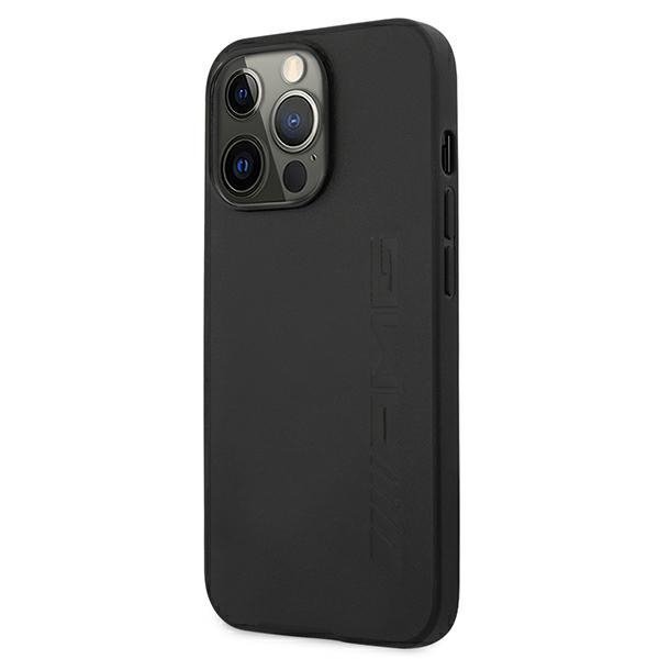 AMG AMHCP13LDOLBK iPhone 13 Pro / 136,1&quot; czarny/black hardcase Leather Hot Stamped