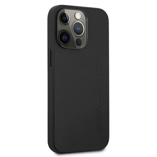AMG AMHCP13LDOLBK iPhone 13 Pro / 136,1&quot; czarny/black hardcase Leather Hot Stamped