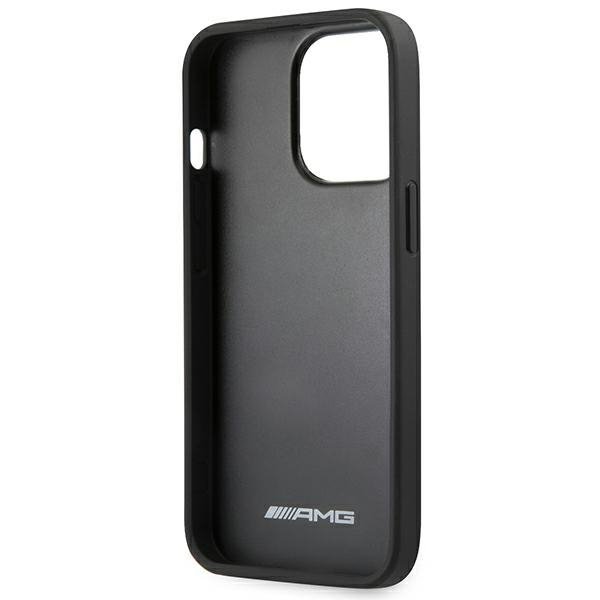 AMG AMHCP14LDOLBK iPhone 14 Pro 6,1&quot; czarny/black hardcase Leather Hot Stamped