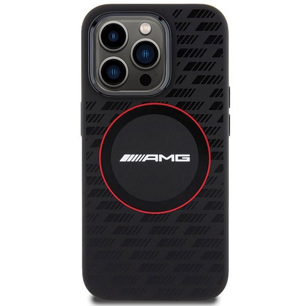 AMG AMHMP15L23SMRK iPhone 15 Pro 6.1&quot; czarny/black hardcase Silicone Carbon Pattern MagSafe