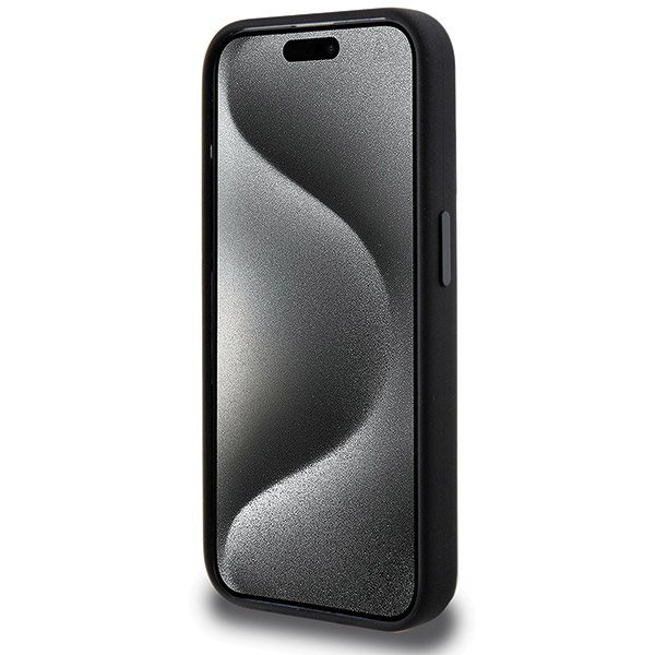 AMG AMHMP15L23SSPK iPhone 15 Pro 6.1&quot; czarny/black hardcase Silicone Large Rhombuses Pattern MagSafe