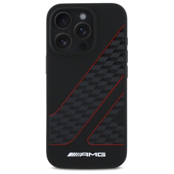 AMG AMHMP16L2SCFR iPhone 16 Pro 6.3&quot;     czarny/black hardcase Checkered Flag Pattern MagSafe