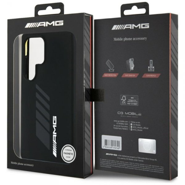 Etui AMG Oversize Rhombs MagSafe do      Samsung Galaxy S25 Ultra czarny