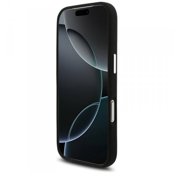 Oryginalne Etui AMG Silicone do iPhone 17 Pro | MagSafe | Oversize Rhombs - Czarny