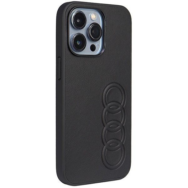 Audi Synthetic Leather iPhone 13 Pro / 13 6.1&quot; czarny/black hardcase AU-TPUPCIP13P-TT/D1-BK