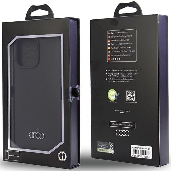 Audi Silicone Case iPhone 14 Pro Max 6.7&quot; czarny/black hardcase AU-LSRIP14PM-Q3/D1-BK