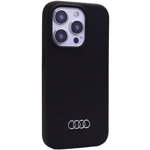 Audi Silicone Case iPhone 15 Pro Max 6.7&quot; czarny/black hardcase AU-LSRIP15PM-Q3/D1-BK