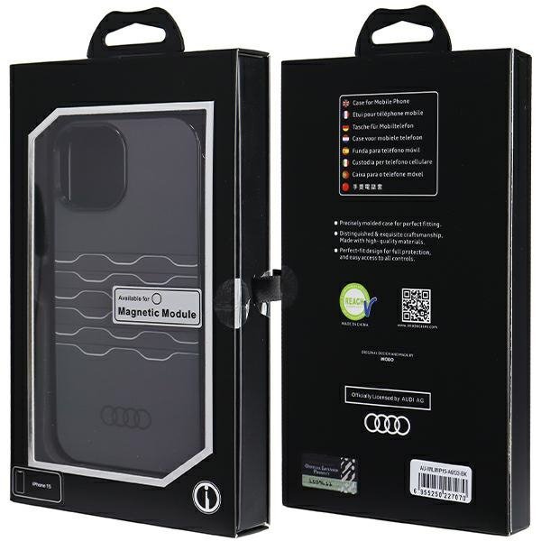 Audi IML MagSafe Case iPhone 15 / 14 / 13 6.1&quot; czarny/black hardcase AU-IMLMIP15-A6/D3-BK