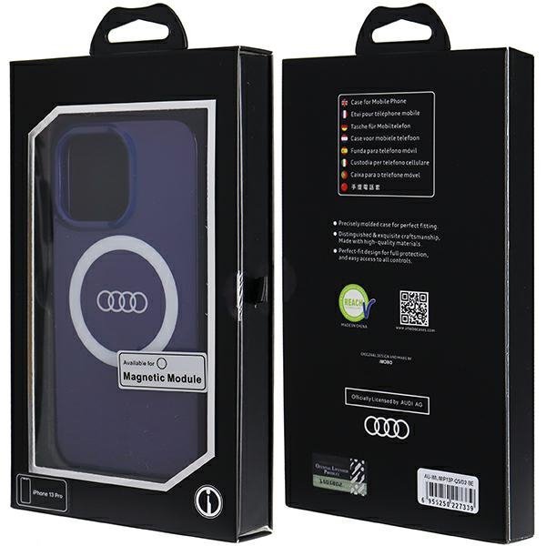 Audi IML Big Logo MagSafe Case iPhone 13 Pro / 13 6.1&quot; niebieski/navy blue hardcase AU-IMLMIP13P-Q5/D2-BE