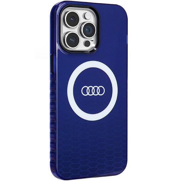 Audi IML Big Logo MagSafe Case iPhone 14 Pro Max 6.7&quot; niebieski/navy blue hardcase AU-IMLMIP14PM-Q5/D2-BE
