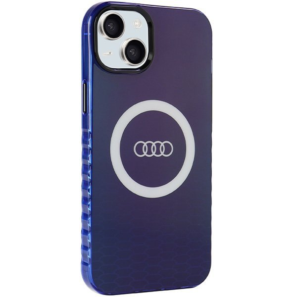 Audi IML Big Logo MagSafe Case iPhone 15 Plus / 14 Plus 6.7&quot; niebieski/navy blue hardcase AU-IMLMIP15M-Q5/D2-BE