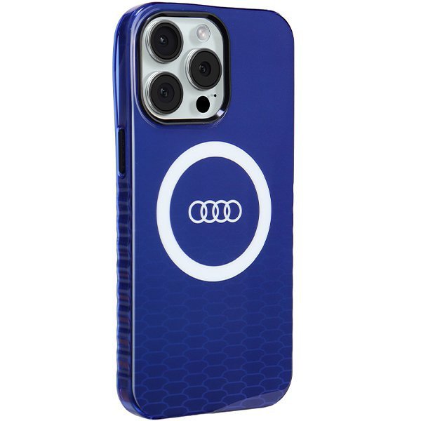 Audi IML Big Logo MagSafe Case iPhone 15 Pro Max 6.7&quot; niebieski/navy blue hardcase AU-IMLMIP15PM-Q5/D2-BE